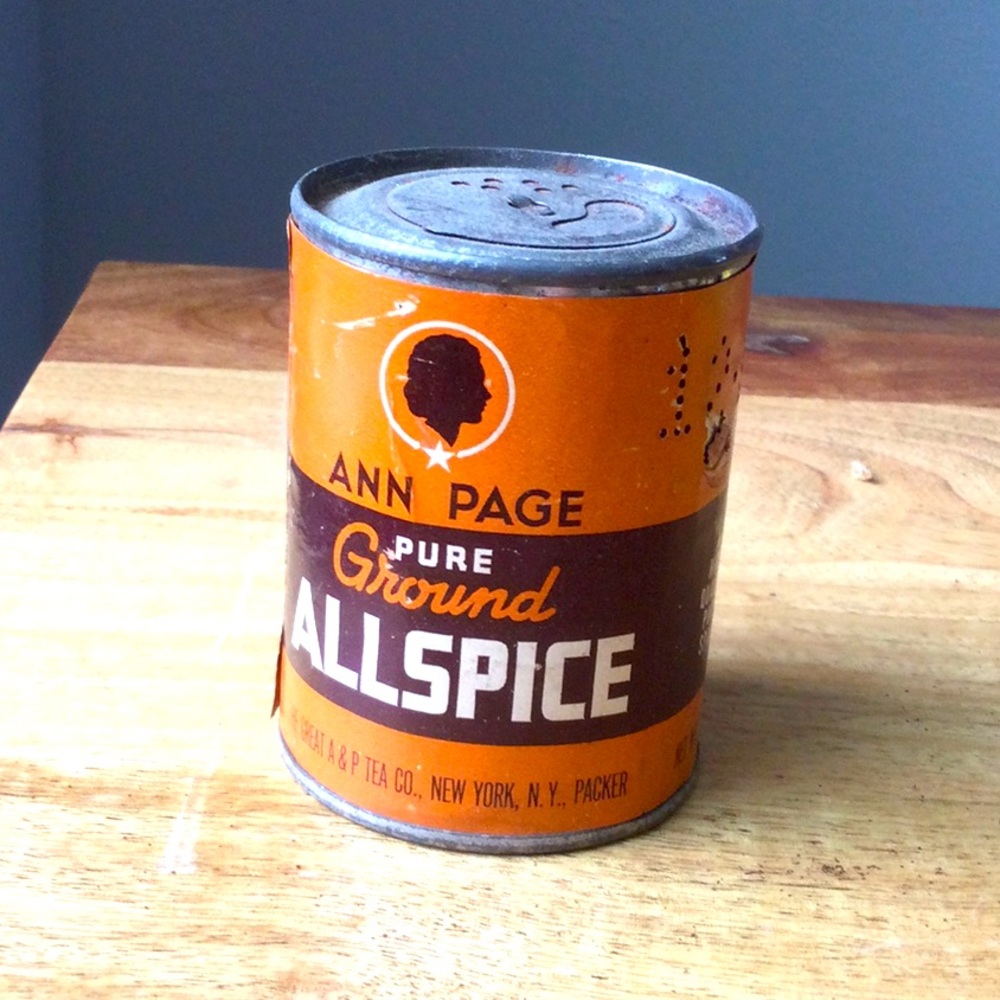 Vintage Ann Page Allspice 2oz Tin Can Full.